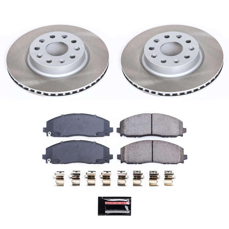 PowerStop Power Stop 18-22 Jeep Wrangler Front Semi-Coated Rotor Kit