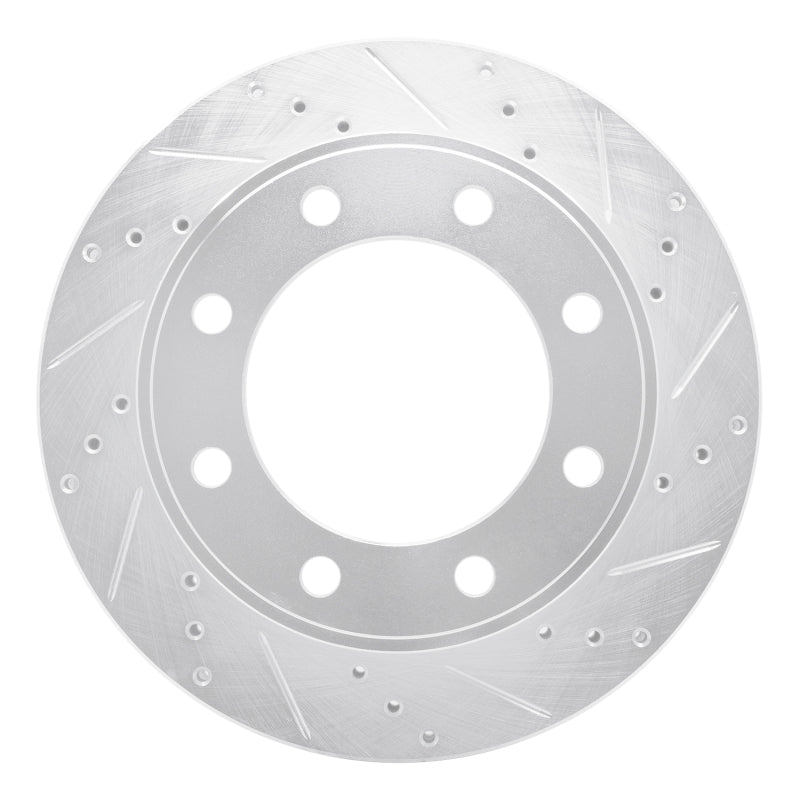 R1 Concepts R1 99-05 Ford F-250 4WD (Super Duty) Front Right Drilled & Slotted Silver Brake Rotor