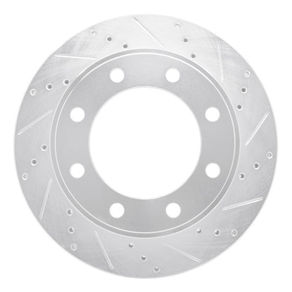 R1 Concepts R1 99-05 Ford F-250 4WD (Super Duty) Front Right Drilled & Slotted Silver Brake Rotor