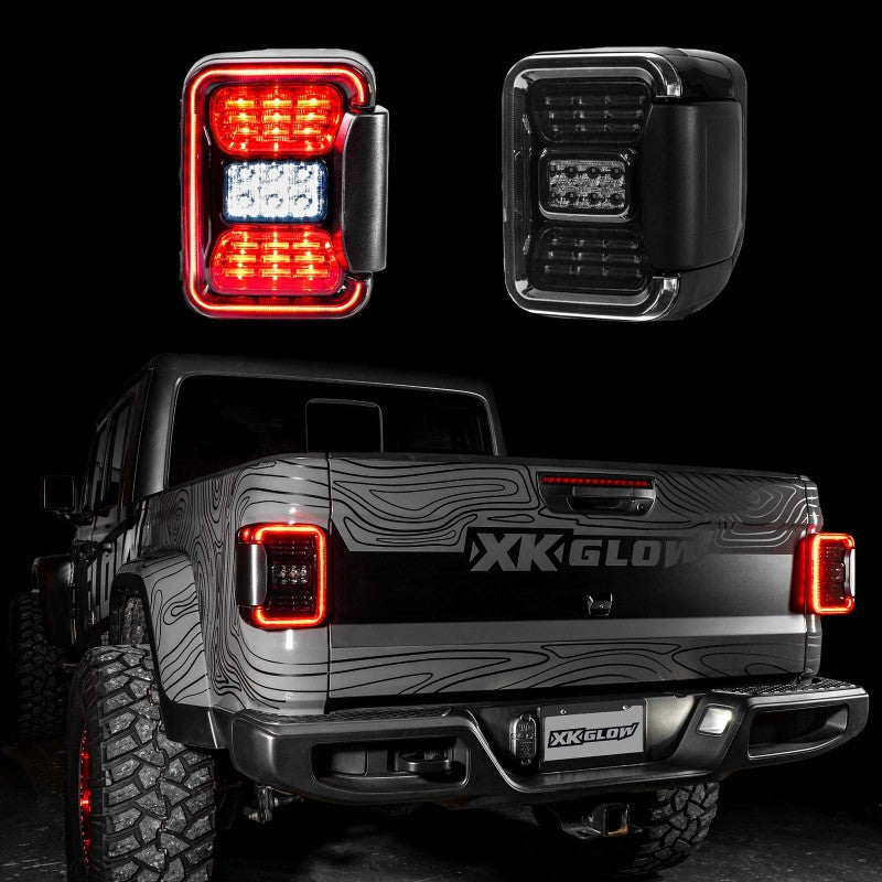XKGLOW XK Glow Jeep JT Gladiator LED Taillight w/ Smoked Lens