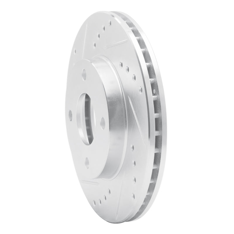 R1 Concepts R1 00-15 Ford Ikon (Mexico / Made In Brazil) Front Left Drilled & Slotted Silver Brake Rotor