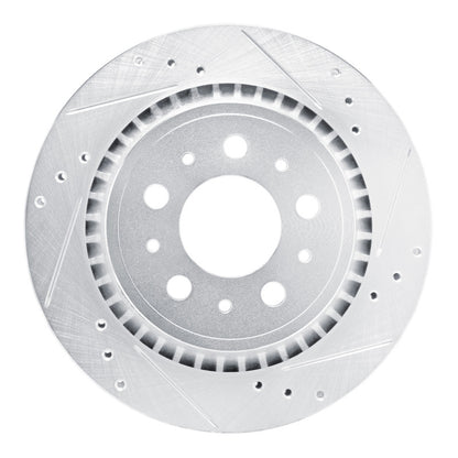 R1 Concepts R1 00-00 Volvo V70 Rear Right Drilled & Slotted Silver Brake Rotor