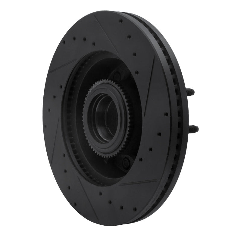 R1 Concepts R1 11-25 Ford F-250 2WD (Super Duty) Front Left Drilled & Slotted Black Brake Rotor