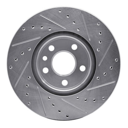 R1 Concepts R1 07-18 Land Rover Range Rover Evoque Front Left Drilled & Slotted Silver Brake Rotor