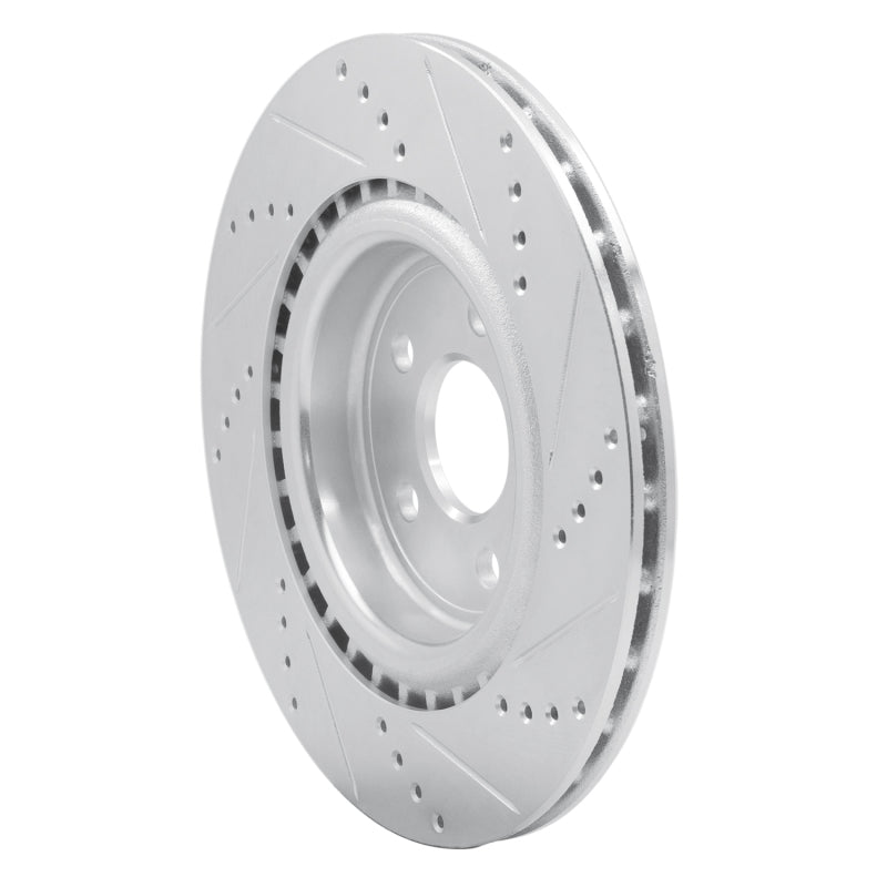 R1 Concepts R1 17-20 Jaguar F-Pace Rear Left Drilled & Slotted Silver Brake Rotor