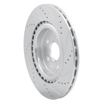 R1 Concepts R1 17-20 Jaguar F-Pace Rear Left Drilled & Slotted Silver Brake Rotor