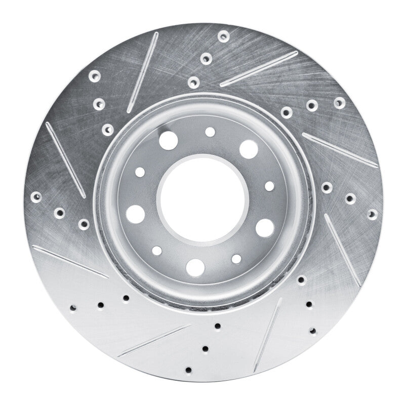 R1 Concepts R1 14-25 Ram Promaster 1500 Front Right Drilled & Slotted Silver Brake Rotor
