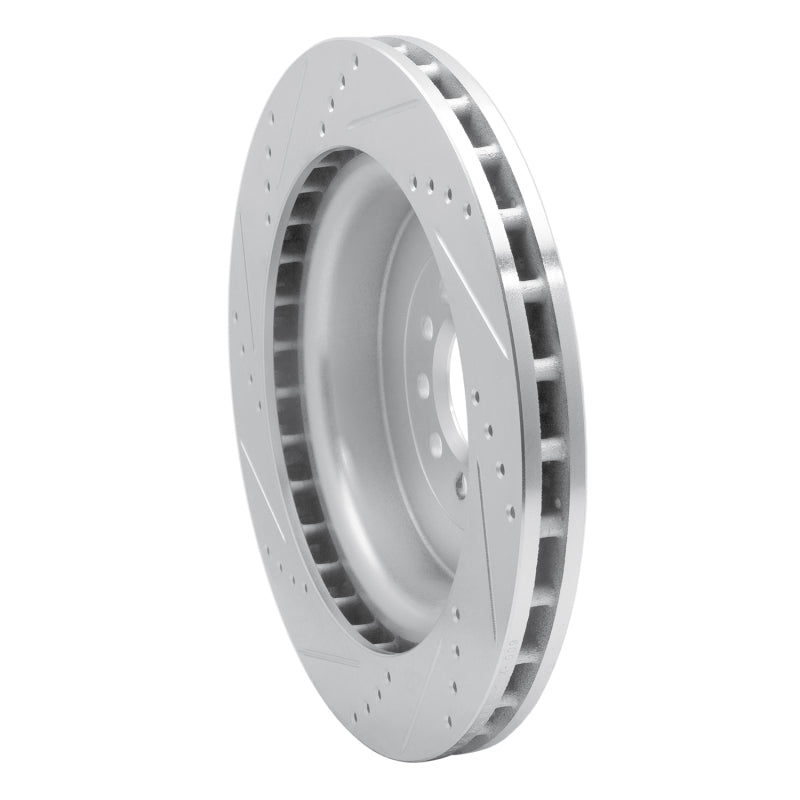 R1 Concepts R1 03-05 Jaguar XJR Front Right Drilled & Slotted Silver Brake Rotor
