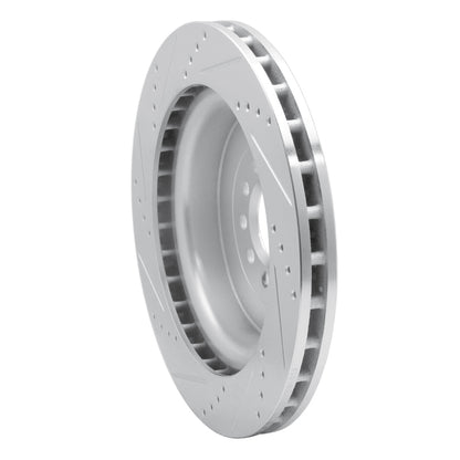 R1 Concepts R1 03-05 Jaguar XJR Front Right Drilled & Slotted Silver Brake Rotor