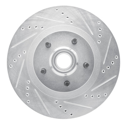R1 Concepts R1 01-05 Ford Explorer Sport Front Right Drilled & Slotted Silver Brake Rotor