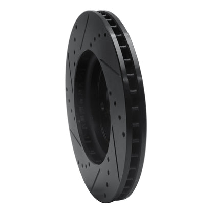 R1 Concepts R1 05-10 Honda Odyssey Front Right Drilled & Slotted Black Brake Rotor