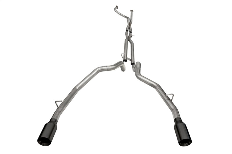 CORSA Performance Corsa 2021-2024 Dodge Ram TRX Crew Cab Baja Catback Exhaust Dual Rear Black Tip