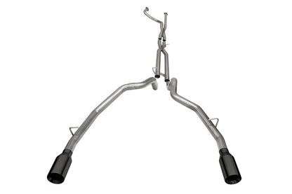 CORSA Performance Corsa 2021-2024 Dodge Ram TRX Crew Cab Baja Catback Exhaust Dual Rear Black Tip