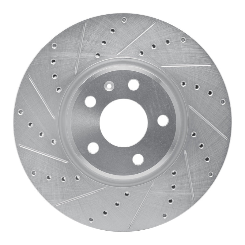 R1 Concepts R1 11-17 Audi Q5 (Mexico) Front Left Drilled & Slotted Silver Brake Rotor