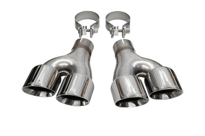 CORSA Performance Corsa 2011-2021 Jeep Grand Cherokee Twin 2.5in Inlet / 4in Outlet Polished Pro-Series Tip Kit
