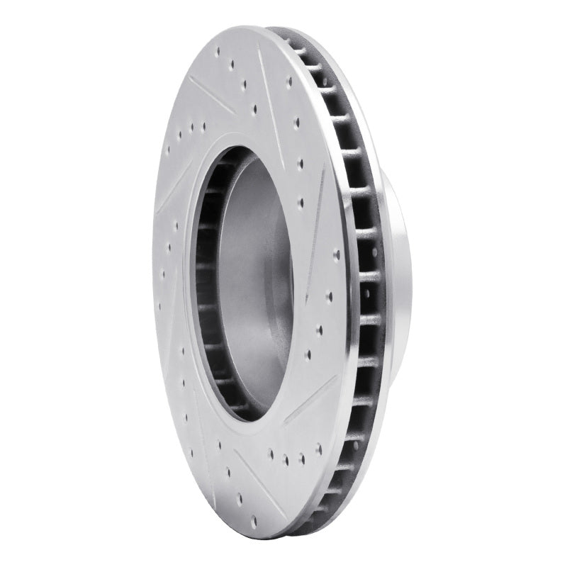 R1 Concepts R1 87-95 BMW 735IL Front Left Drilled & Slotted Silver Brake Rotor