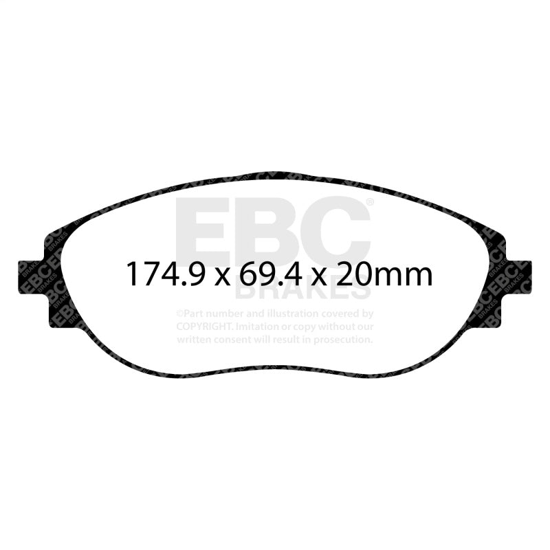 EBC Racing 2013+ Audi S3 (8V) RP-1 Race Front Brake Pads