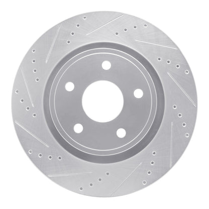 R1 Concepts R1 04-06 Dodge Ram 1500 Pickup Front Left Drilled & Slotted Silver Brake Rotor