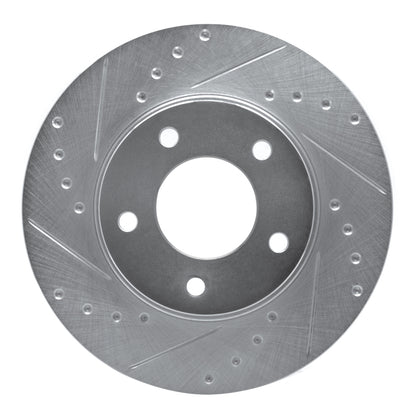 R1 Concepts R1 92-03 Mazda Protege Front Left Drilled & Slotted Silver Brake Rotor
