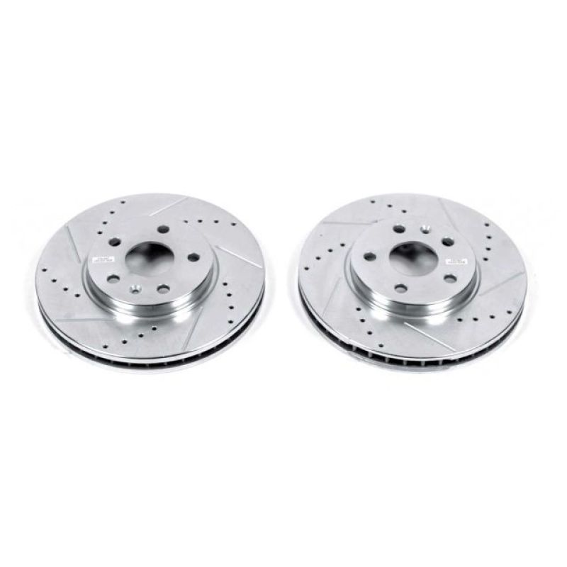 PowerStop Power Stop 08-14 Cadillac CTS Front Evolution Drilled & Slotted Rotors - Pair