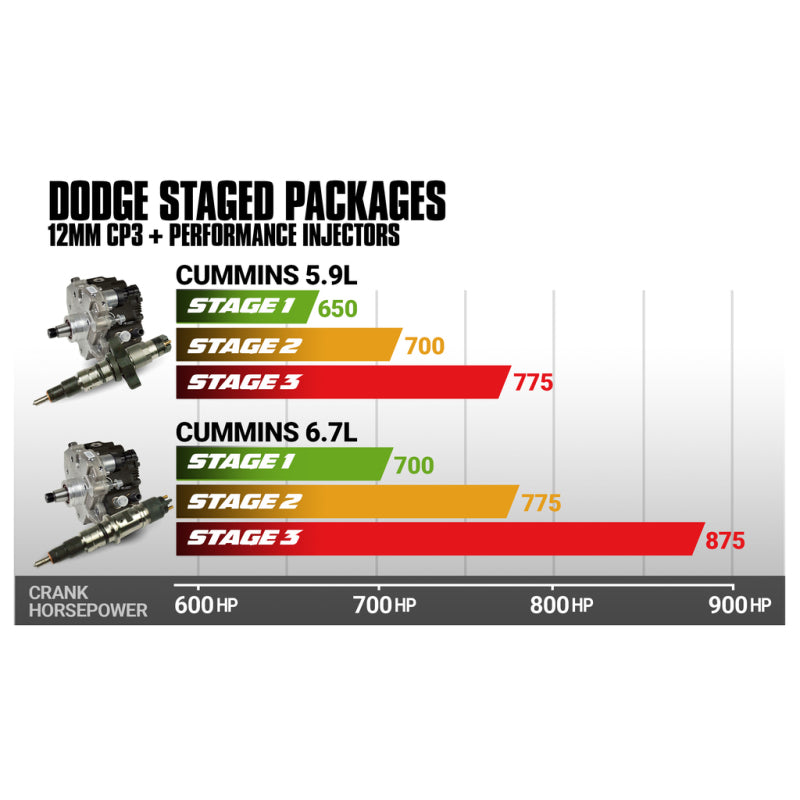 BD Diesel5.9L Cummins Stage 2 Performance CR Pump & Injectors Package - Dodge 2004.5-2007
