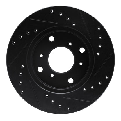 R1 Concepts R1 98-02 Acura CL Front Left Drilled & Slotted Black Brake Rotor