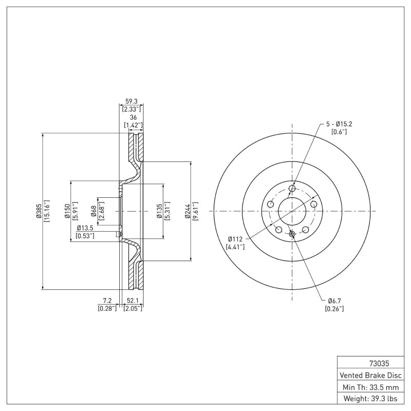 DFC 05-10 Audi A8 Front GeoSPEC Coated Rotor