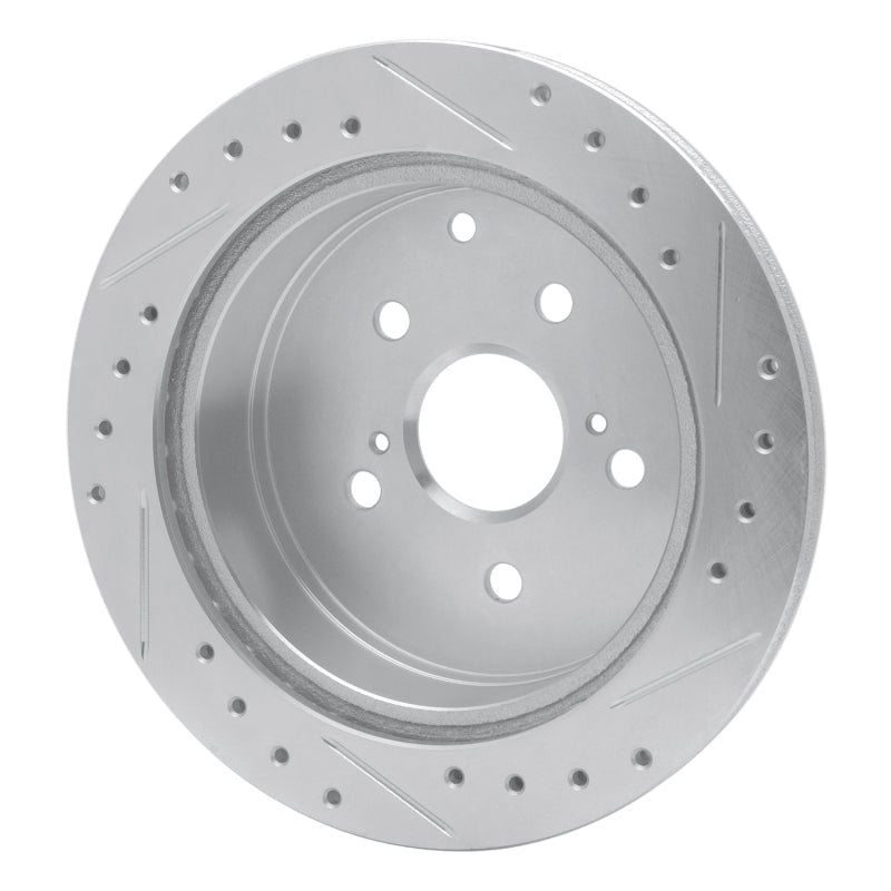 R1 Concepts R1 86-97 Toyota Previa Rear Left Drilled & Slotted Silver Brake Rotor
