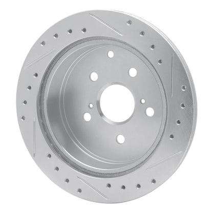 R1 Concepts R1 86-97 Toyota Previa Rear Left Drilled & Slotted Silver Brake Rotor