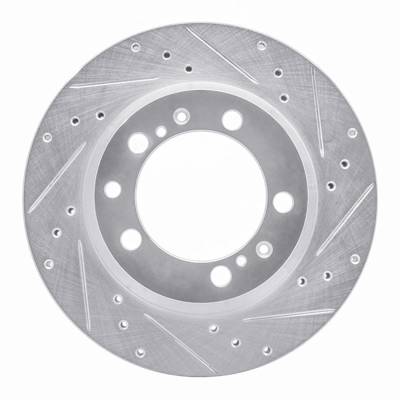 R1 Concepts R1 91-97 Porsche 911 Right Rear Drilled & Slotted Silver Brake Rotor