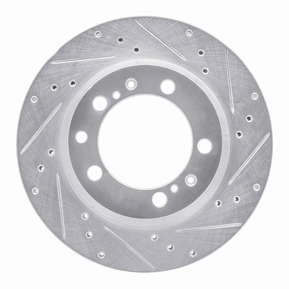 R1 Concepts R1 91-97 Porsche 911 Right Rear Drilled & Slotted Silver Brake Rotor