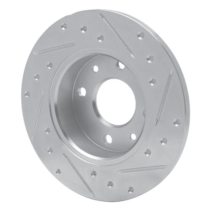 R1 Concepts R1 81-83 Renault R18I Front Left Drilled & Slotted Silver Brake Rotor