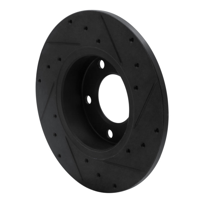 R1 Concepts R1 95-98 BMW Z3 Front Left Drilled & Slotted Black Brake Rotor