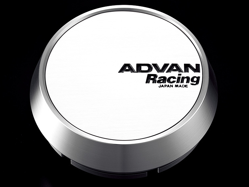 Advan 63mm Middle Center Cap - White/Silver Alumite