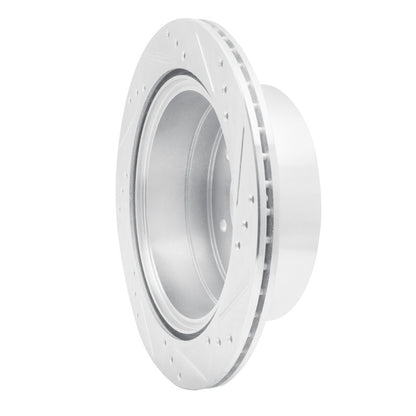 R1 Concepts R1 15-17 Mitsubishi Montero Limited (Mexico) Rear Left Drilled & Slotted Silver Brake Rotor