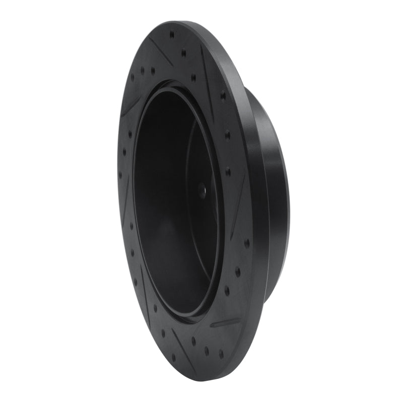 R1 Concepts R1 91-95 Ford Crown Victoria Rear Left Drilled & Slotted Black Brake Rotor