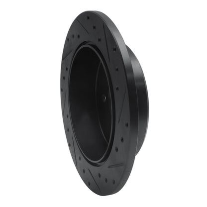R1 Concepts R1 91-95 Ford Crown Victoria Rear Left Drilled & Slotted Black Brake Rotor