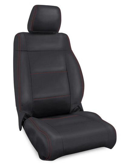 PRP Seats PRP 07-10 Jeep Wrangler JK Front Seat Covers/2 door or 4 door (Pair) - Black with Red Stitching