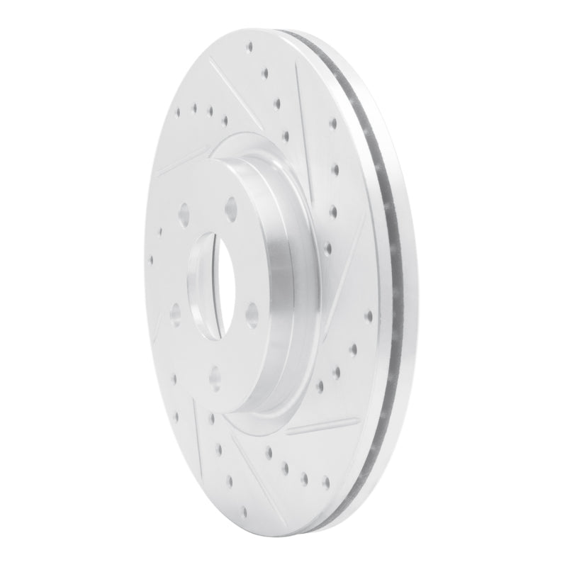 R1 Concepts R1 04-19 Ford Escape Front Right Drilled & Slotted Silver Brake Rotor