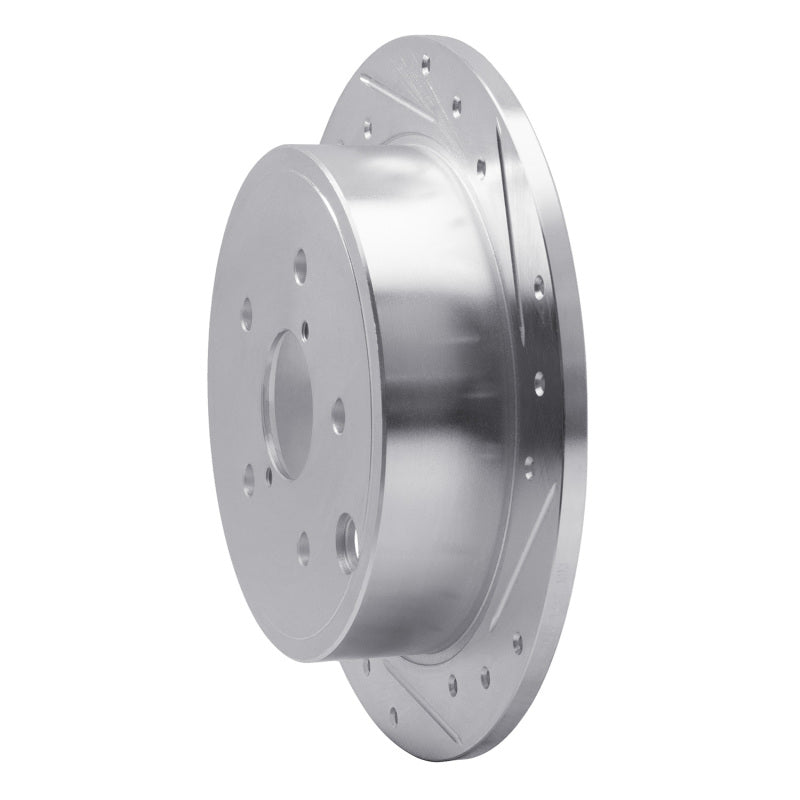 R1 Concepts R1 2015-2021 Subaru WRX Rear Right Drilled & Slotted Silver Brake Rotor