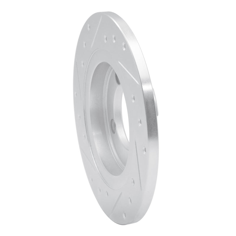 R1 Concepts R1 82-86 Nissan TSURU (Mexico) Front Right Drilled & Slotted Silver Brake Rotor