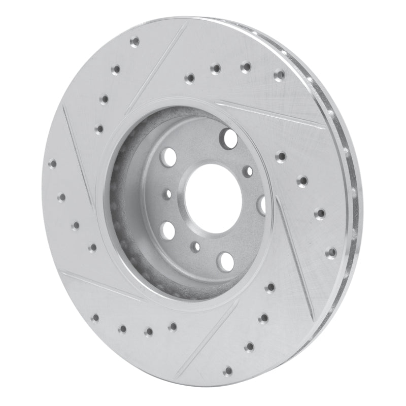 R1 Concepts R1 90-93 Toyota Celica Front Right Drilled & Slotted Silver Brake Rotor