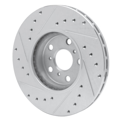R1 Concepts R1 90-93 Toyota Celica Front Right Drilled & Slotted Silver Brake Rotor