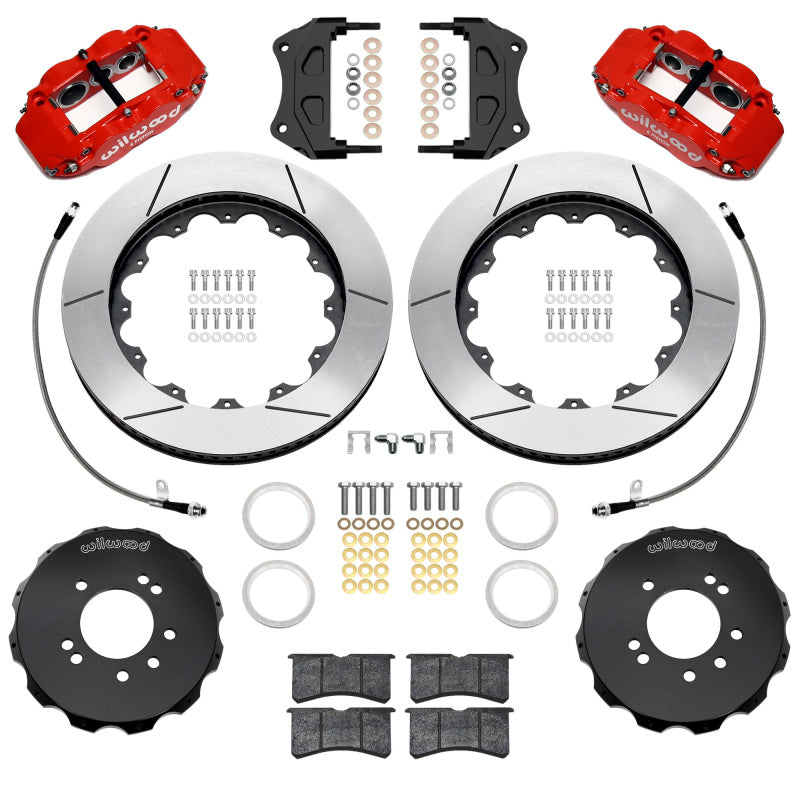 Wilwood 89-98 Nissan 240SX/89-94 Skyline/90-96 300ZX Superlite 6R Front BBK w/ 14in D/S Rotors - Red