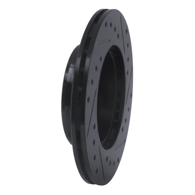 R1 Concepts R1 88-92 Geo Prizm Front Left Drilled & Slotted Black Brake Rotor