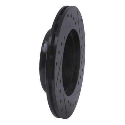R1 Concepts R1 88-92 Geo Prizm Front Left Drilled & Slotted Black Brake Rotor