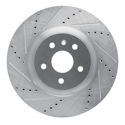 R1 Concepts R1 09-17 Buick Regal Front Left Drilled & Slotted Silver Brake Rotor