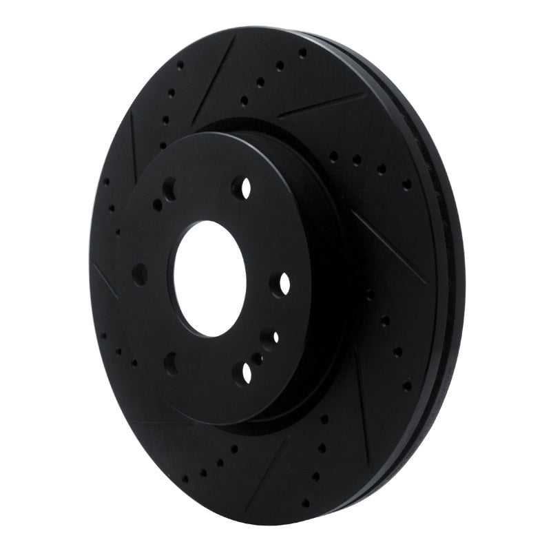 R1 Concepts R1 2019-2026 Cadillac Escalade ESV Front Left Drilled & Slotted Black Brake Rotor