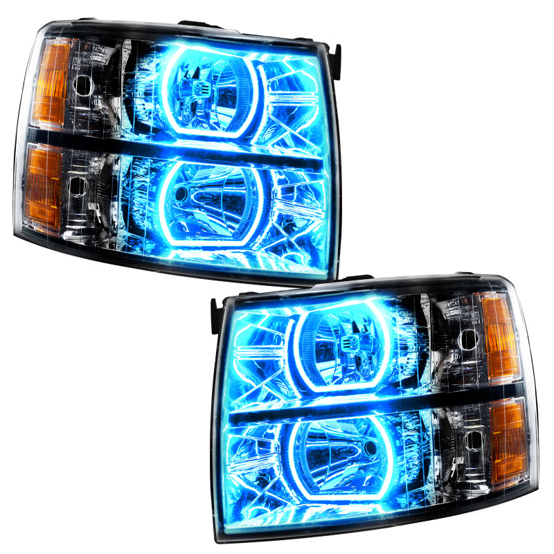 ORACLE Lighting Oracle 07-13 Chevrolet Silverado SMD HL - Black - Square Style - ColorSHIFT