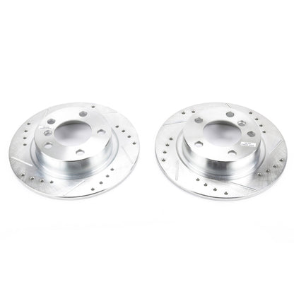PowerStop Power Stop 11-16 Mini Cooper Countryman Rear Evolution Drilled & Slotted Rotors - Pair